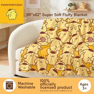 Pompompurin Throw Blanket (On Repeat) Home Goods Franco Manufacturing Co Inc