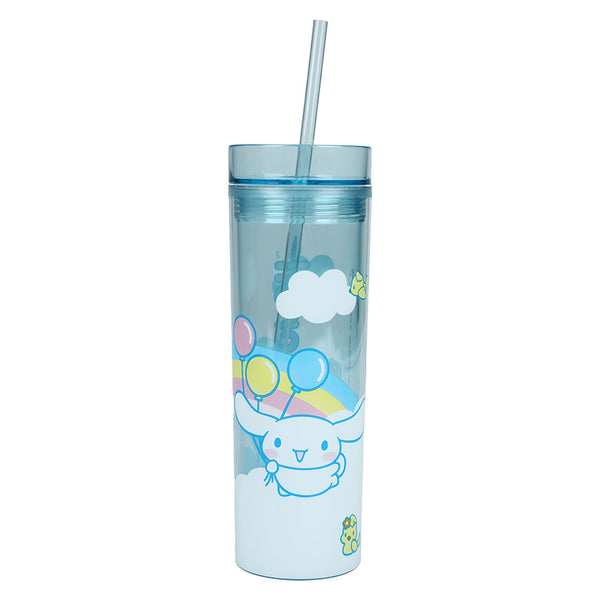 Cute Cinnamoroll With Cinnamon Roll 20 Ounce Tumbler With Lid and Straws 