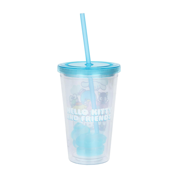 Kuromi 16 Oz Slim Acrylic Travel Cup With Straw