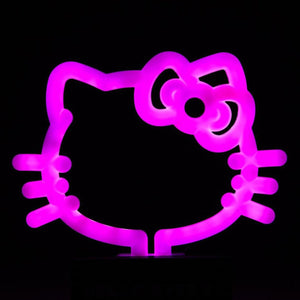 Hello Kitty Silhouette Neon Light Lamp Home Goods Silver Buffalo LLC