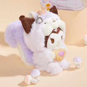 Kuromi Plush Mascot Keychain (Fluffy Squirrel Series) Accessory Japan Original