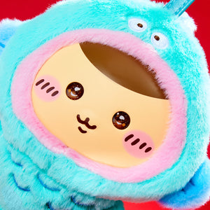 Chiikawa × Sanrio Characters Kiramekko Plush Mascot Keychain (Kurimanju x Hangyodon) Accessory Jazwares LLC