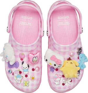 Hello Kitty and Friends x Crocs Adult Pink Gingham Classic Platform Clog Shoes Crocs