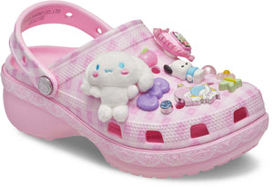 Hello Kitty and Friends x Crocs Adult Pink Gingham Classic Platform Clog Shoes Crocs