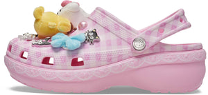 Hello Kitty and Friends x Crocs Adult Pink Gingham Classic Platform Clog Shoes Crocs
