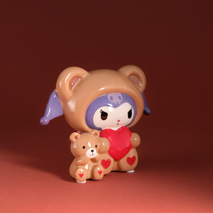 Kuromi & Teddy Bear Love Ceramic Figurine Home Goods Blue Sky
