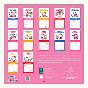 Hello Kitty x Studio Oh! 2026 Playful Pink Wall Calendar Stationery Studio Oh!