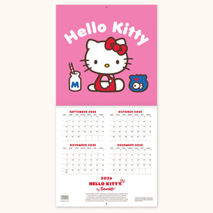 Hello Kitty x Studio Oh! 2026 Playful Pink Wall Calendar Stationery Studio Oh!