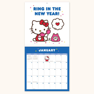 Hello Kitty x Studio Oh! 2026 Playful Pink Wall Calendar Stationery Studio Oh!
