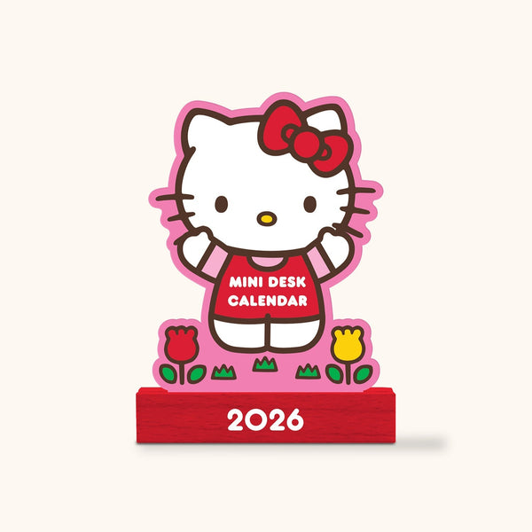 Hello Kitty x Studio Oh! 2026 Mini Desk Calendar with Wood Stand