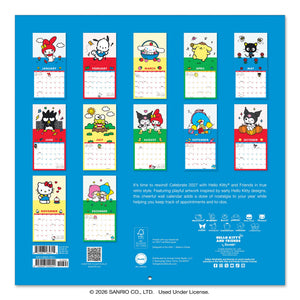 Hello Kitty and Friends 2027 Retro Wall Calendar