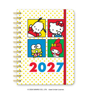 Hello Kitty and Friends 2027 Retro Deluxe Compact Flexi Planner