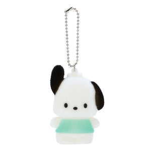 Pochacco Flocked Keychain Mascot Accessory Japan Original