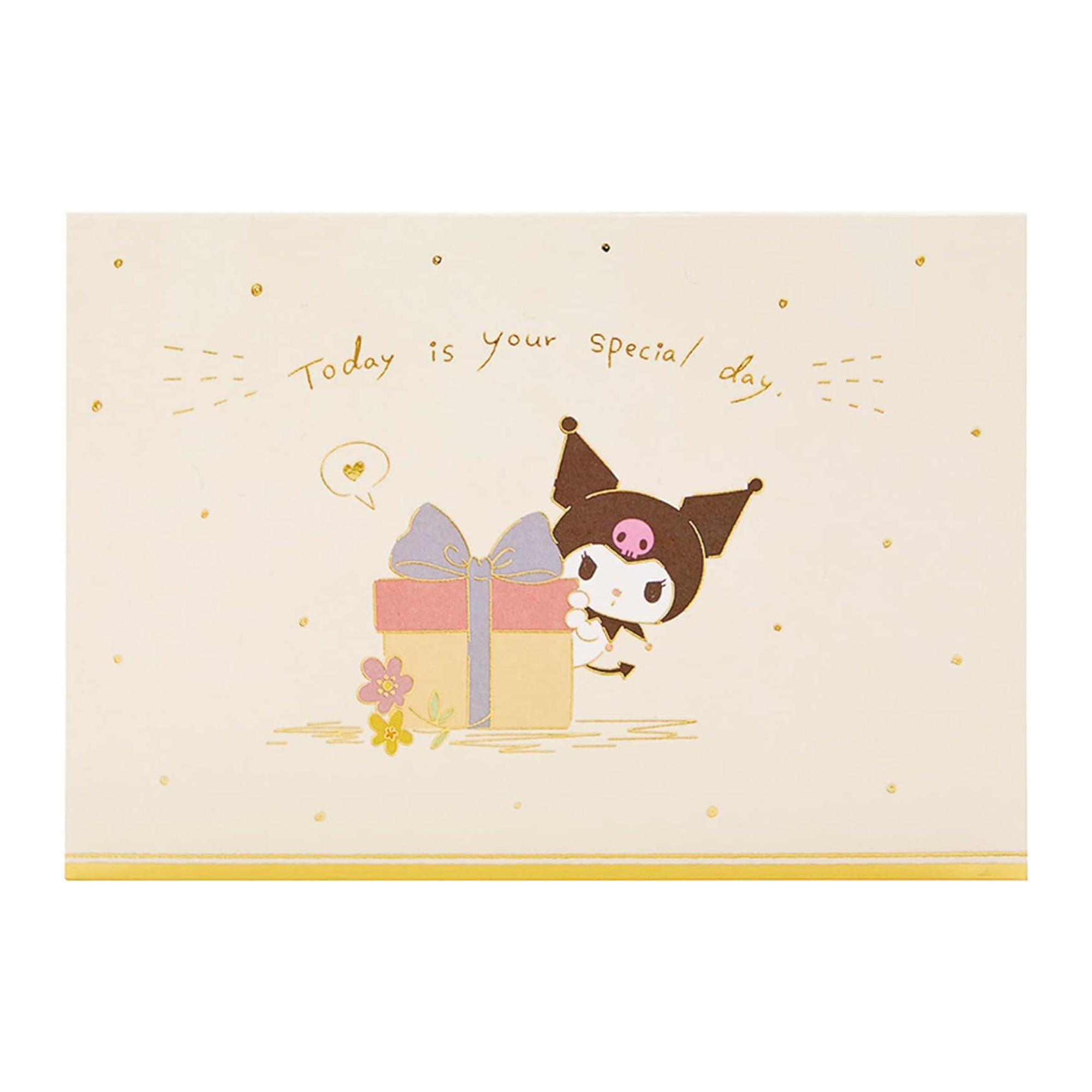 Kuromi Pop-Up Birthday Greeting Card Stationery Japan Original   