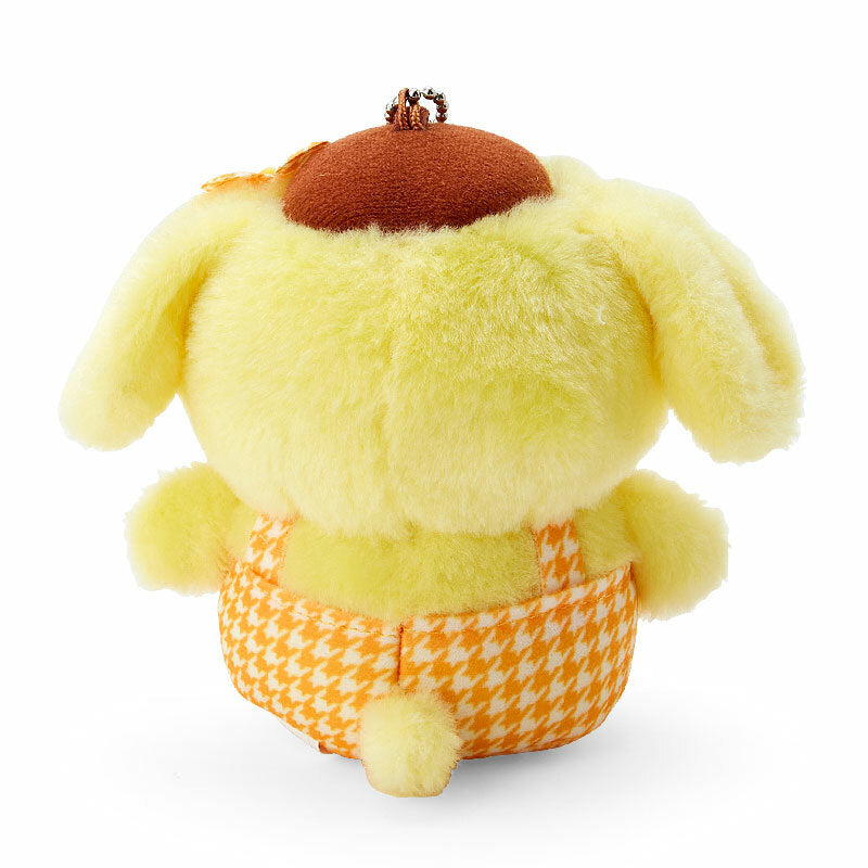 Pompompurin Plush Mascot Keychain (Floral Houndstooth Series) Accessory Japan Original   