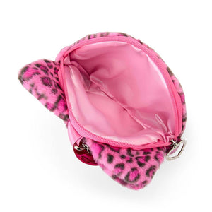 Hello Kitty Pink Plush Mini Pouch (Leopard Cat Series) Bags Japan Original