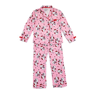 Hello Kitty Holiday Snowman 2-pc Loungewear Set (Pink) Apparel BIOWORLD