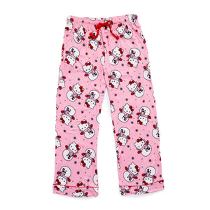Hello Kitty Holiday Snowman 2-pc Loungewear Set (Pink) Apparel BIOWORLD