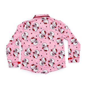 Hello Kitty Holiday Snowman 2-pc Loungewear Set (Pink) Apparel BIOWORLD