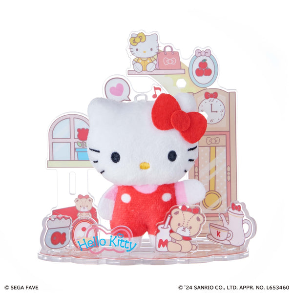 Hello Kitty Mini Plush & Acrylic Stand Set (Nuikatsu Plushie Life Seri