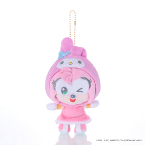 SONIC & FRIENDS x Hello Kitty and Friends Plush Mascot Keychain (Amy x My Melody) Accessory Sega Fave Corporation