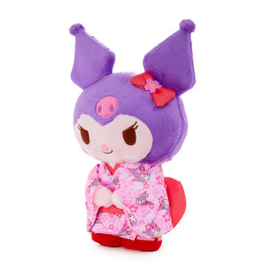 Kuromi 10” Pink Standing Plush (Spring Kimono Series) Plush NAKAJIMA CORPORATION