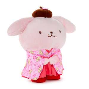 Pompompurin 10” Pink Standing Plush (Spring Kimono Series) Plush NAKAJIMA CORPORATION