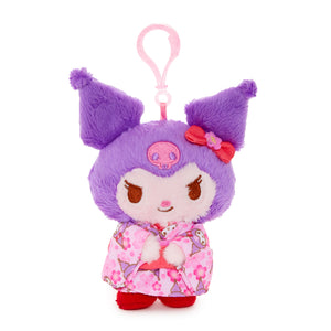 Kuromi Plush Mascot Clip (Spring Kimono Series) Accessory NAKAJIMA CORPORATION