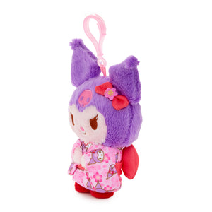 Kuromi Plush Mascot Clip (Spring Kimono Series) Accessory NAKAJIMA CORPORATION