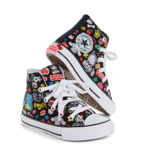 Converse x Hello Kitty and Friends Chuck Taylor All Star Hi-Top Sneaker (Kids - Black) Shoes CONVERSE