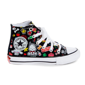 Converse x Hello Kitty and Friends Chuck Taylor All Star Hi-Top Sneaker (Kids - Black) Shoes CONVERSE