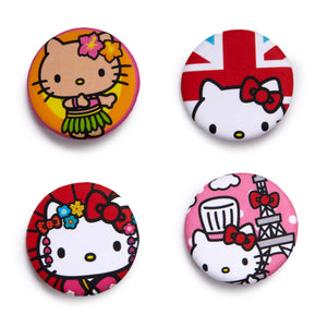 Hello Kitty Friends Around The World Tour Button Set (Places) Accessory JACK NADEL   