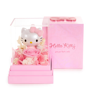 Hello Kitty Preserved Flower M Figurine (Pink Melody - Heartfelt Gift Series) Home Goods Mascot Fun Inc