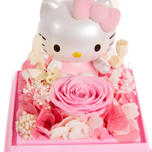Hello Kitty Preserved Flower M Figurine (Pink Melody - Heartfelt Gift Series) Home Goods Mascot Fun Inc