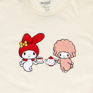 My Melody & My Sweet Piano Adult Tea Time Cheers Tee (Ivory) Apparel Mad Engine Global LLC