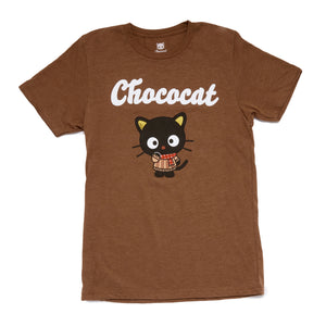 Chococat Big Kids Cozy Tee (Brown) Apparel Mad Engine Global LLC