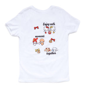 Hello Kitty and Friends Big Kids Thankful For Friends Tee (White) Apparel Mad Engine Global LLC