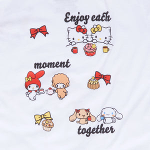 Hello Kitty and Friends Big Kids Thankful For Friends Tee (White) Apparel Mad Engine Global LLC
