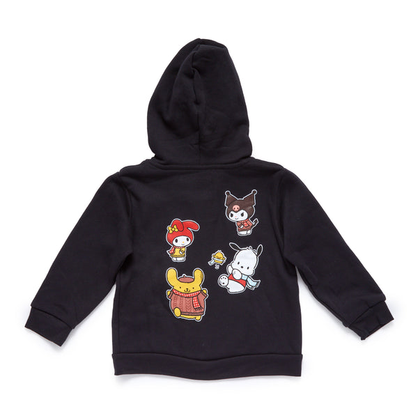 Hello Kitty and Friends Toddler Scarf Zip Hoodie (Black)