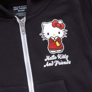 Hello Kitty and Friends Toddler Scarf Zip Hoodie (Black) Apparel Mad Engine Global LLC