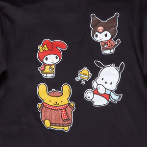 Hello Kitty and Friends Toddler Scarf Zip Hoodie (Black) Apparel Mad Engine Global LLC