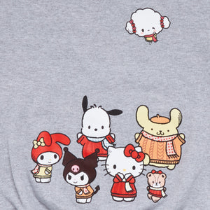 Hello Kitty and Friends Big Kids Cozy Fleece Loungewear Set (Heather)