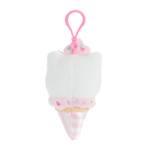 Hello Kitty Strawberry Plush Mascot Clip (Ice Cream Treat Series) Accessory NAKAJIMA CORPORATION