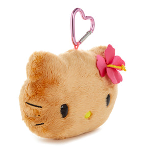 Hello Kitty Tan Plush Mini Face Pouch (Island Hibiscus Series) Plush NAKAJIMA CORPORATION