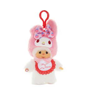 My Melody x Monchhichi Plush Mascot Keychain (Chimutan) Accessory Aliquantum International Inc
