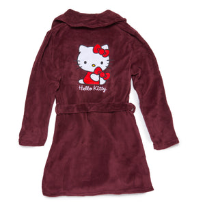 Hello Kitty Plush Lounge Robe (Burgundy)