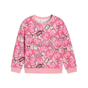 Hello Kitty and Friends x PUMA Kids Relaxed All-over Print Crewneck (Pinkscape) Apparel PUMA