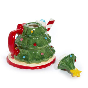 Hello Kitty and Friends Ceramic Holiday Tree Teapot Seasonal Blue Sky Clayworks