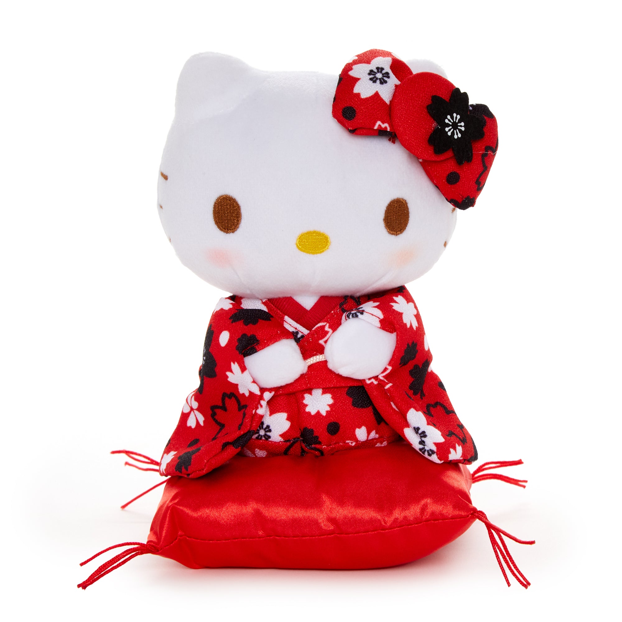 Hello Kitty 7" Red Kimono Seated Plush (Blushing Sakura) Plush NAKAJIMA CORPORATION   