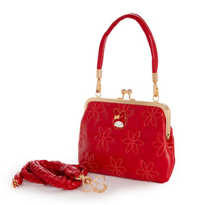 My Melody 2-Way Quilted Kiss Knob Handbag Bags Global Original